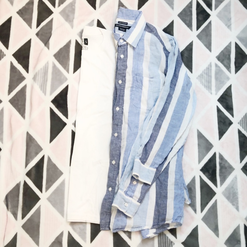 Island Company Buttoned Shirt & Trufit White Tee